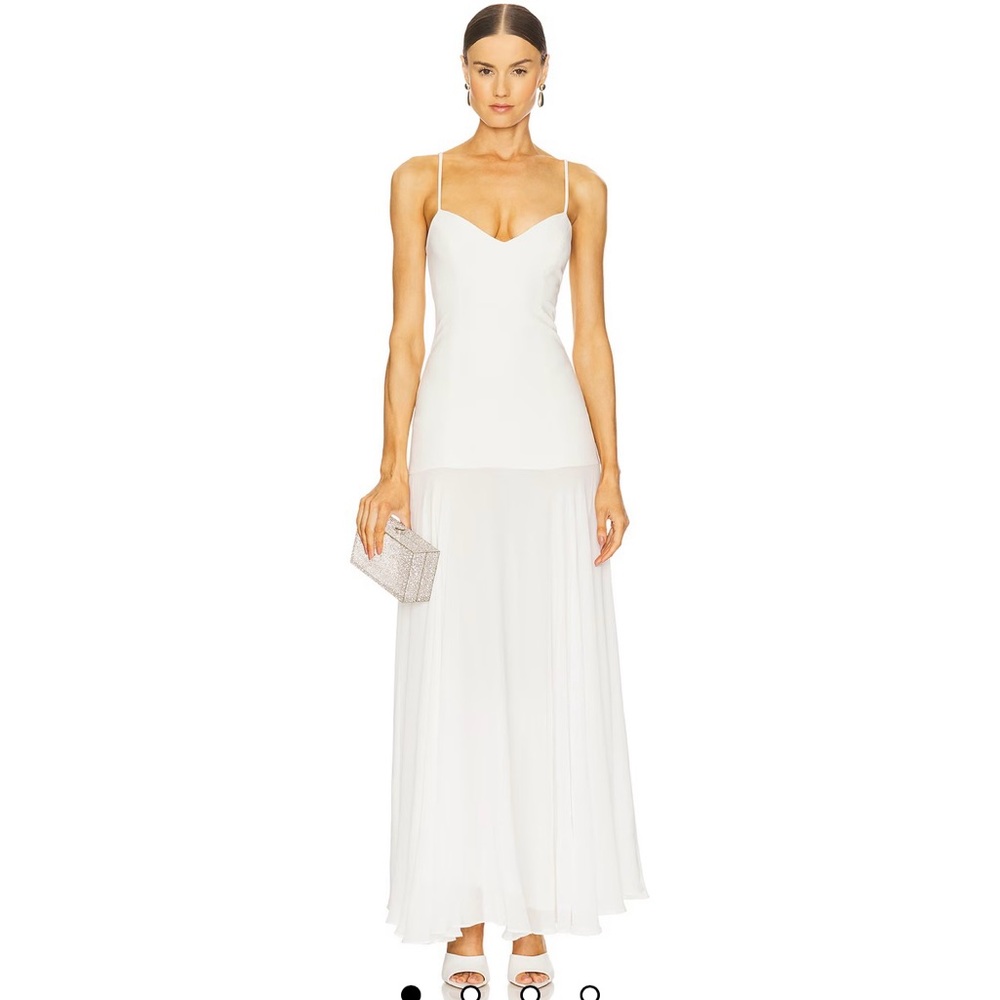 Revolve Lovers and Friends Rochelle Gown Dress in White XS